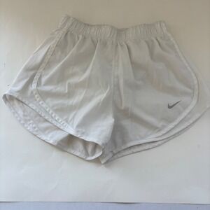 Nike Dri Fit Women's XS Brief-Lined Running Shorts White w‎ Inside Pocket